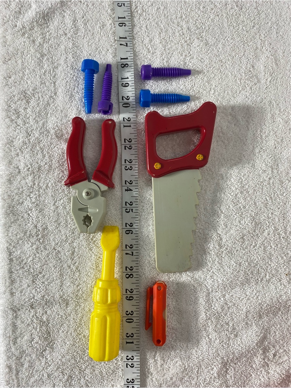 Childrens Plastic Toy Tool Lot With Red Akro-Mils Tool Box - Picture 10 of 16